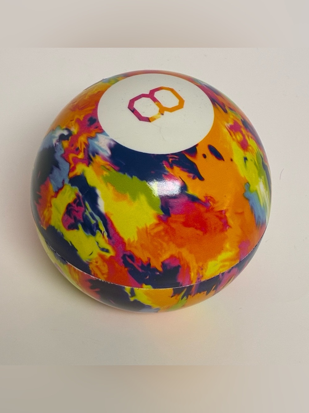 Magic 8 Ball Tie Dye Watercolor Fortune Teller Retro Toy Full Size Mattel